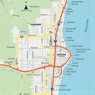 Map showing Brisbane, Australia